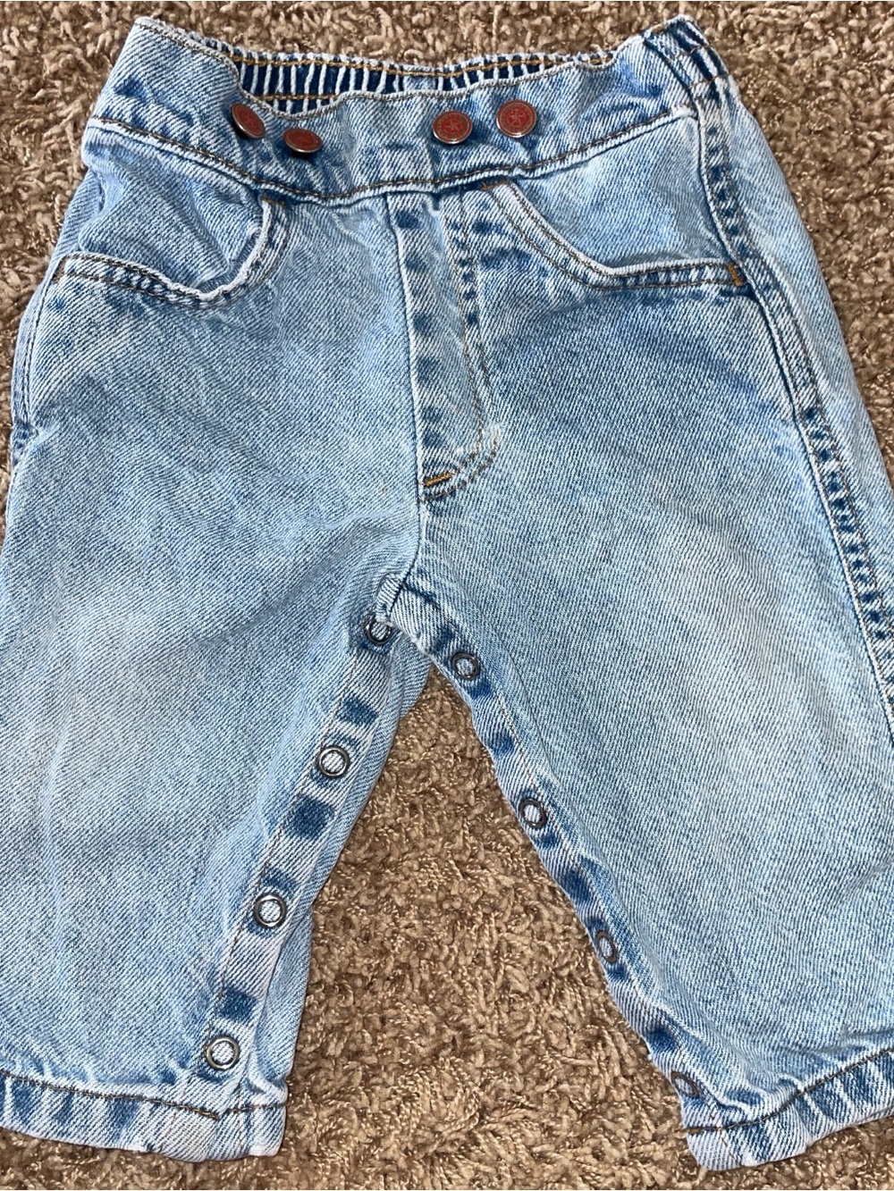 Little Levi's VNTGE Light Blue Snap-Front Kids Denim Pants 12MNTH